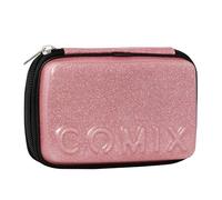 Comix - Schul-Federmäppchen, Maxi-Reißverschluss für Kinder und Jugendliche, mit Schreibwarenset, Hartschale mit Maxi-Logo in Relief und Reißverschluss aus Metall, 14,5 x 21 x 6,5 cm, Rosa, Casual