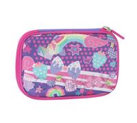 Comix Ultra Bright Federmäppchen für die Schule, Maxi Zip Federmäppchen für Jungen und Mädchen, mit Schreibwaren-Set mit löschbarem Stift in Blau und Rot und vielem mehr, Hartschale und Tirazip, 14,5