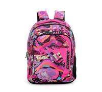 COMIX Wave Schulrucksack für Kinder und Jungen, mit großen Fächern, Fronttasche, Reißverschluss und verstellbaren Schultergurten, 32 x 43 x 23 cm, 31 l, Rosa, M, Casual