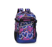 Comix WBS Rucksack für Mittelschule, Grundschule und Oberschule, 2 Hauptfächer, 2 Fronttaschen, thermogeformte Rückenlehne, gepolsterte und verstellbare Schultergurte, gepolsterter Tragegriff, Lila