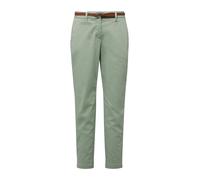 Chinohose COMMA, Damen, Gr. 38, Länge 24, khaki, Web, Obermaterial: 65% Baumwolle, 30% Polyester, 5% Elasthan, slim fit 7/8-Länge, Hosen Chinohose, mit Gürtel und Stretch (19495846-38) khaki