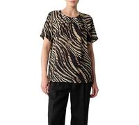 Comma Abstrakt gemusterte Bluse mit Faltendetails