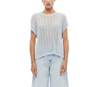 Poncho aus Viskosemix mit Glitzergarn S blau 2180522.5015.S