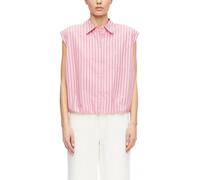 Comma Bluse – Ärmellose Bluse mit Ballon-Saum – Pink Größe 36