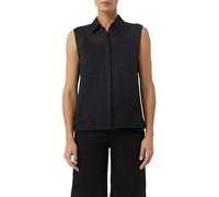 Comma Ärmellose Ramie-Bluse mit aufgesetzten Taschen