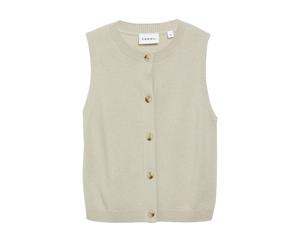 comma - Ärmellose Strickweste beige - Gr. - 44