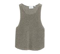 comma - Ärmelloser Strickpullunder mit Rundhalsausschnitt braun - Gr. - 36