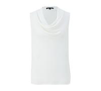 comma - Ärmelloses Top mit Wasserfall-Ausschnitt weiß - Gr. - 40