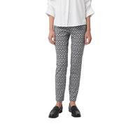 Leggings COMMA, Damen, Gr. 44, N-Gr, schwarz, beige, Web, Obermaterial: 33% Polyester, 32% Viskose, 30% Polyamid, 5% sonstige Fasern, bedruckt, casual, slim fit knöchellang, Hosen, mit All-Over Print