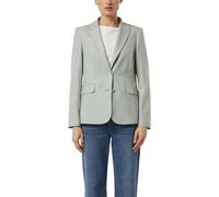 Blusenblazer COMMA, Damen, Gr. 44, light khaki, Web, Obermaterial: 52% Viskose, 45% Polyester, 3% Elasthan. Futter: 100% Polyester, meliert, normal hüftbedeckend, tiefer V-Ausschnitt, Blazer Blusenbla