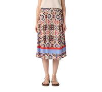 Comma Ausgestellter Midi-Rock aus Viskosemix mit All-Over-Print