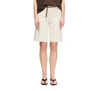 Bermudas COMMA, Damen, Gr. 36, N-Gr, oat milk, Web, Obermaterial: 65% Baumwolle, 32% Polyester, 3% Elasthan, unifarben, normal kniefrei, Hosen Bermudas, mit Flechtgürtel (40008452-36) oat milk