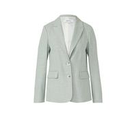 Blusenblazer COMMA, Damen, Gr. 46, light khaki, Web, Obermaterial: 52% Viskose, 45% Polyester, 3% Elasthan. Futter: 100% Polyester, meliert, normal hüftbedeckend, tiefer V-Ausschnitt, Blazer Blusenbla