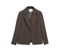 Jackenblazer COMMA, Damen, Gr. 36, braun, Web, Obermaterial: 63% Polyester, 32% Viskose, 5% Elasthan. Futter: 100% Polyester, unifarben, normal hüftbedeckend, V-Ausschnitt, Blazer, mit Viskose und Str
