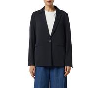 Jackenblazer COMMA, Damen, Gr. 42, navy, Web, Obermaterial: 97% Polyester, 3% Elasthan, unifarben, oversize Po-bedeckend, tiefer V-Ausschnitt, Blazer, Oversize-Blazer (30396915-42) navy