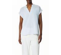 comma Gestreifte Tunikabluse mit kurzen Ärmeln hellblau 34