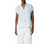 comma Gestreifte Tunikabluse mit kurzen Ärmeln hellblau 38