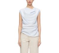 Strukturiertes Top mit Raffung 42 blau 2180443.5015.42