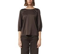 Satinbluse mit 3/4-Ärmeln braun 32
