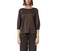 Satinbluse mit 3/4-Ärmeln braun 34
