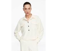 Verkürzte Bluse mit Brusttaschen 42 creme 2179574.0403.42