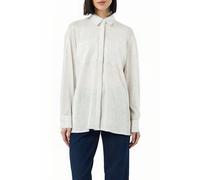 comma Festive Oversize-Hemdbluse mit Pailletten weiß 38