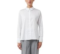 comma Regular Fit Bluse mit Ziersteinbesatz in Weiss, Größe 40