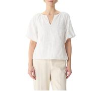 comma Relaxed Fit Blusenshirt mit Allover-Stickerei in Offwhite, Größe 42