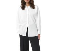 comma Regular Fit Hemdbluse mit durchgehender Knopfleiste in Offwhite, Größe S