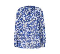comma Bluse mit Allover-Print in Royal, Größe 40
