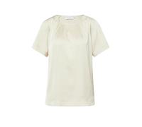 Comma Bluse Relaxed Fit mit gelegten Falten Beige Größe 44