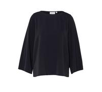 Shirtbluse COMMA, Damen, Gr. 36, navy, Web, Obermaterial: 100% Baumwolle, unifarben, weit hüftlang, Rundhals, Blusen, 3/4-Arm mit weiten Ärmeln (48566524-36) navy