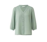 Comma Luftige Chiffon-Bluse mit 3/4-Ärmeln und Raffung