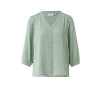 Comma Luftige Chiffon-Bluse mit 3/4-Ärmeln und Raffung