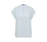 comma Gestreifte Tunikabluse mit kurzen Ärmeln hellblau 34