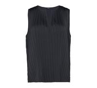 Blusentop COMMA, Damen, Gr. 38, blau (navy), Obermaterial: 99% Polyester, 1% Elasthan, unifarben, Strukturmuster, casual, regular fit taillenbedeckt, Rundhals, ohne Ärmel, Blusen, mit Struktur (308950