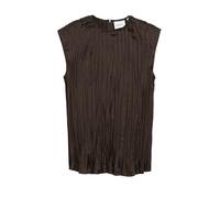comma - Plissee-Bluse braun - Gr. - 36