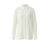 comma Relaxed Fit Hemdbluse aus reiner Viskose in Offwhite, Größe 36