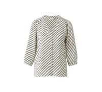 Shirtbluse COMMA, Damen, Gr. 38, weiß beige, Web, Obermaterial: 100% Polyester, bedruckt, lässig geschnitten hüftbedeckend, V-Ausschnitt, Blusen Shirtbluse, 3/4-Arm Tunika mit grafischem Muster (84370
