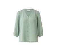 Shirtbluse COMMA, Damen, Gr. 36, light grün, Web, Obermaterial: 100% Polyester, unifarben, bequem hüftbedeckend, V-Ausschnitt, 1-Knopf-Manschette, Blusen, mit V-Ausschnitt (28480126-36) light grün