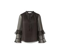 Comma Strukturierte Chiffonbluse mit femininen Volants