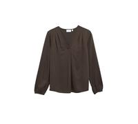comma - Bluse mit V-Ausschnitt braun - Gr. - 34