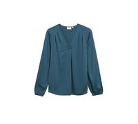 Comma Viskosebluse mit Faltendetails Petrol Größe 46