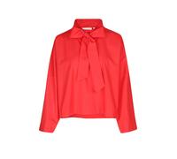comma Bluse mit Schluppe und stark überschnittenen Schultern in Rot, Größe 36