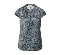 Comma Satinbluse mit Raffung und All-over-Print Damen Grau Größe 44