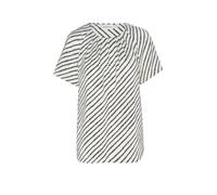 Comma Satinbluse mit Raffung und All-Over-Print