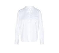 Hemdbluse COMMA, Damen, Gr. 46, weiß, Web, Obermaterial: 71% Baumwolle, 26% Polyamid, 3% Elasthan, unifarben, casual, regular fit normal, Langarm Manschette, Blusen, mit Tasche (28456208-46) weiß