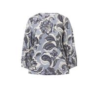 comma Blusenshirt aus Viskose mit 3/4-Arm in Rauchblau, Größe 34