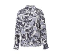 comma Hemdbluse mit verdeckter Knopfleiste in Rauchblau, Größe 36