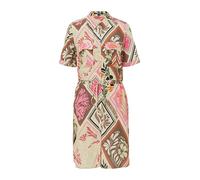 comma - Kleid mit Allover-Muster pink - Gr. - 36